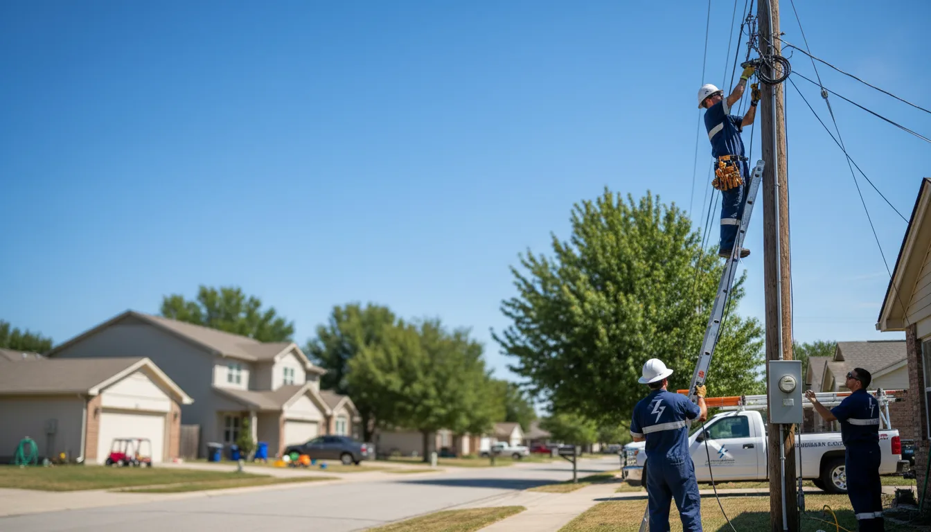 Residential electrician providing installation services in Clever, MO